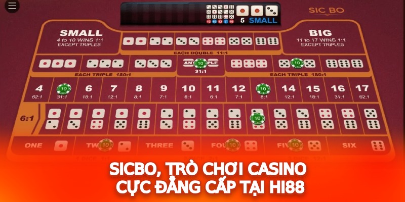 Sicbo, trò chơi casino cực đẳng cấp tại Hi88